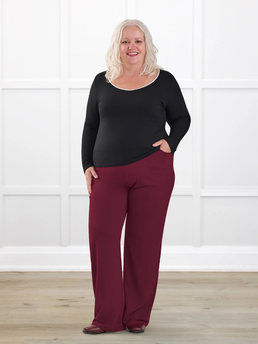 Avalynn mid-rise straight leg pant