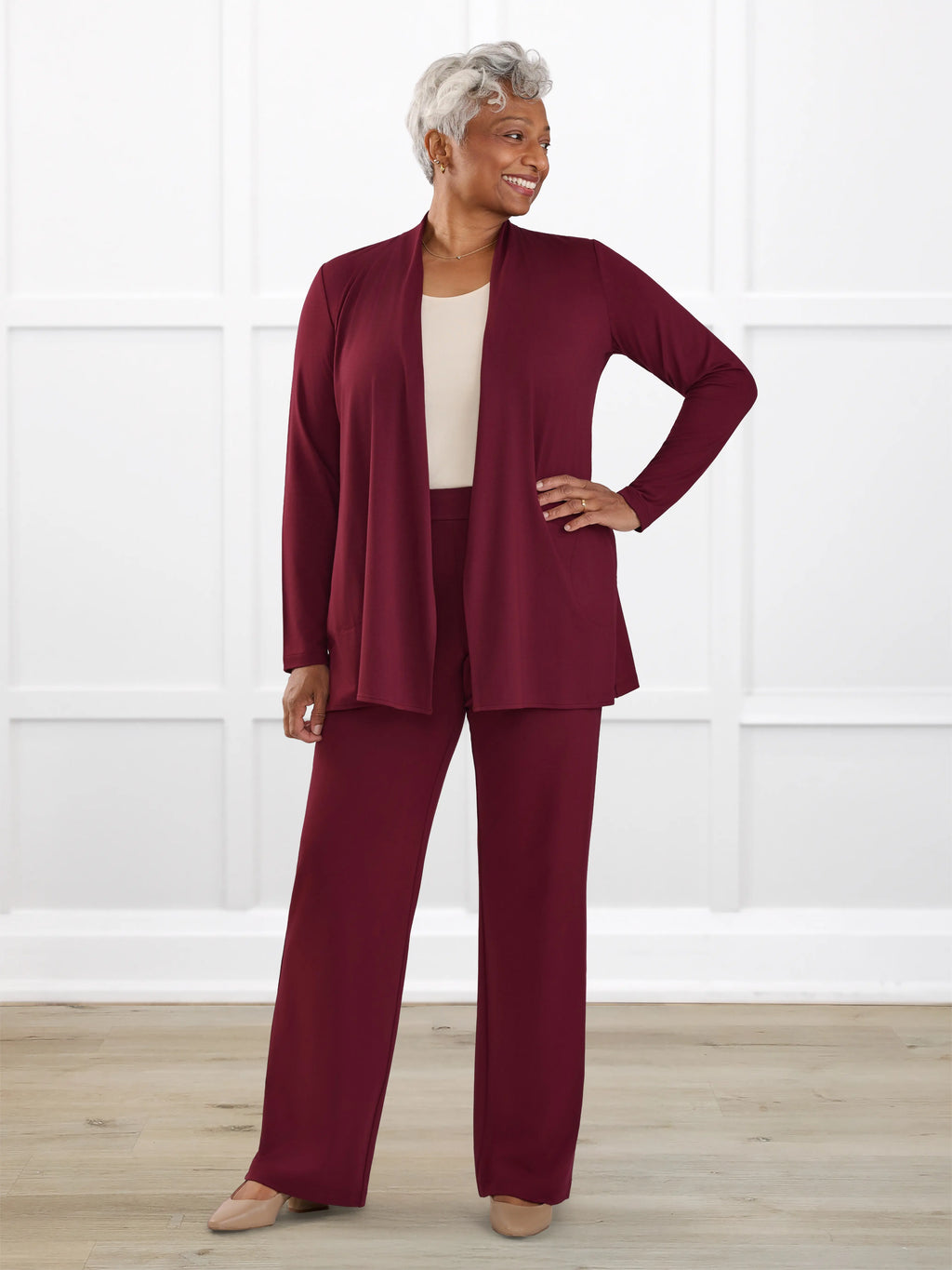 Avalynn mid-rise straight leg pant