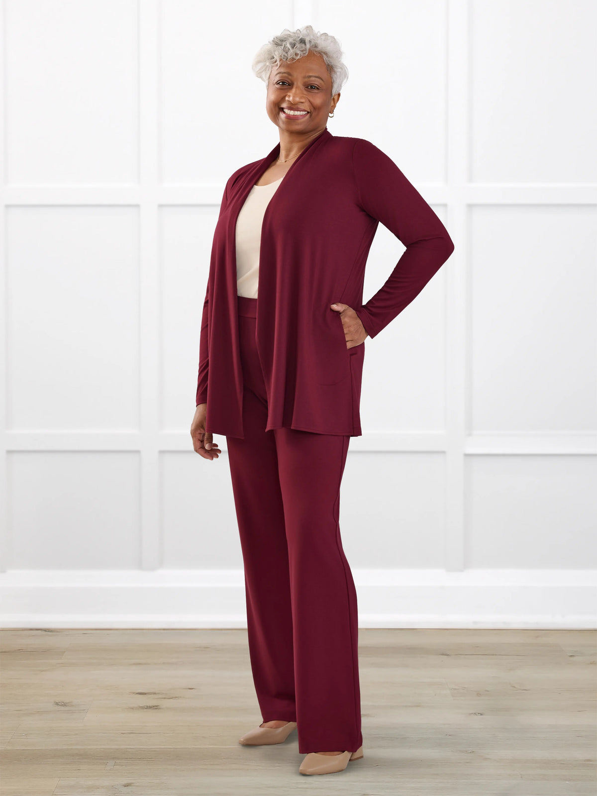 Avalynn mid-rise straight leg pant
