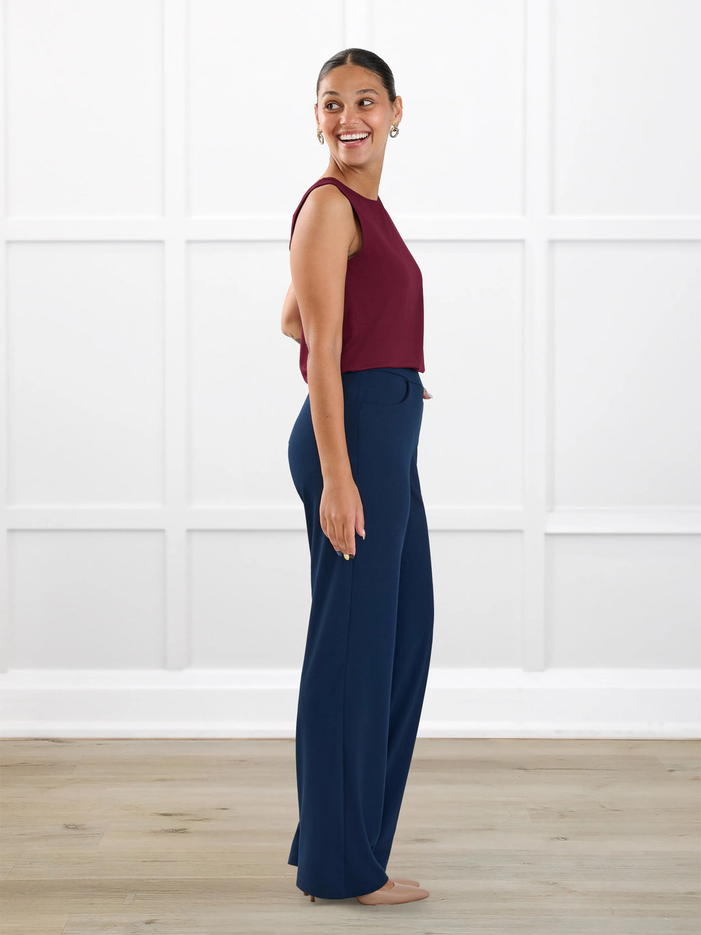Avalynn mid-rise straight leg pant