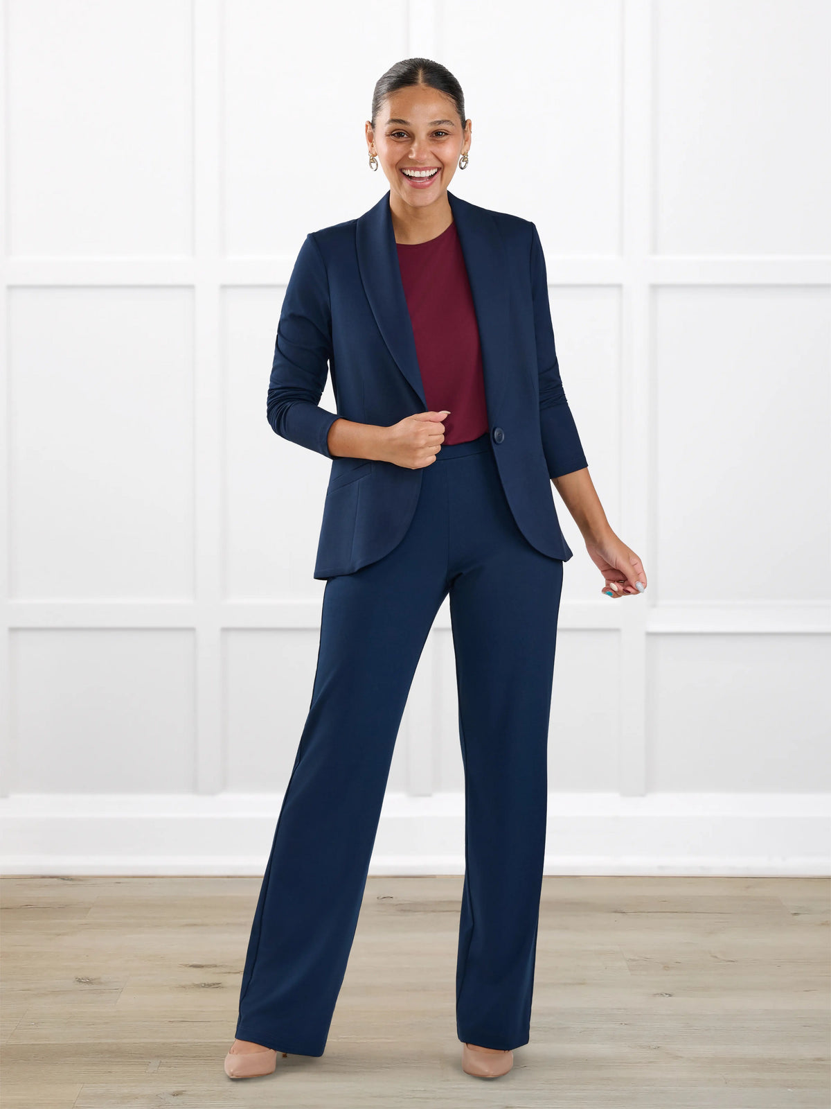 Avalynn mid-rise straight leg pant