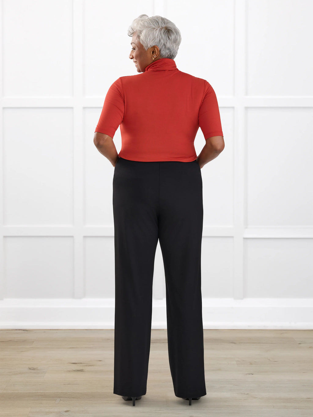 Avalynn mid-rise straight leg pant