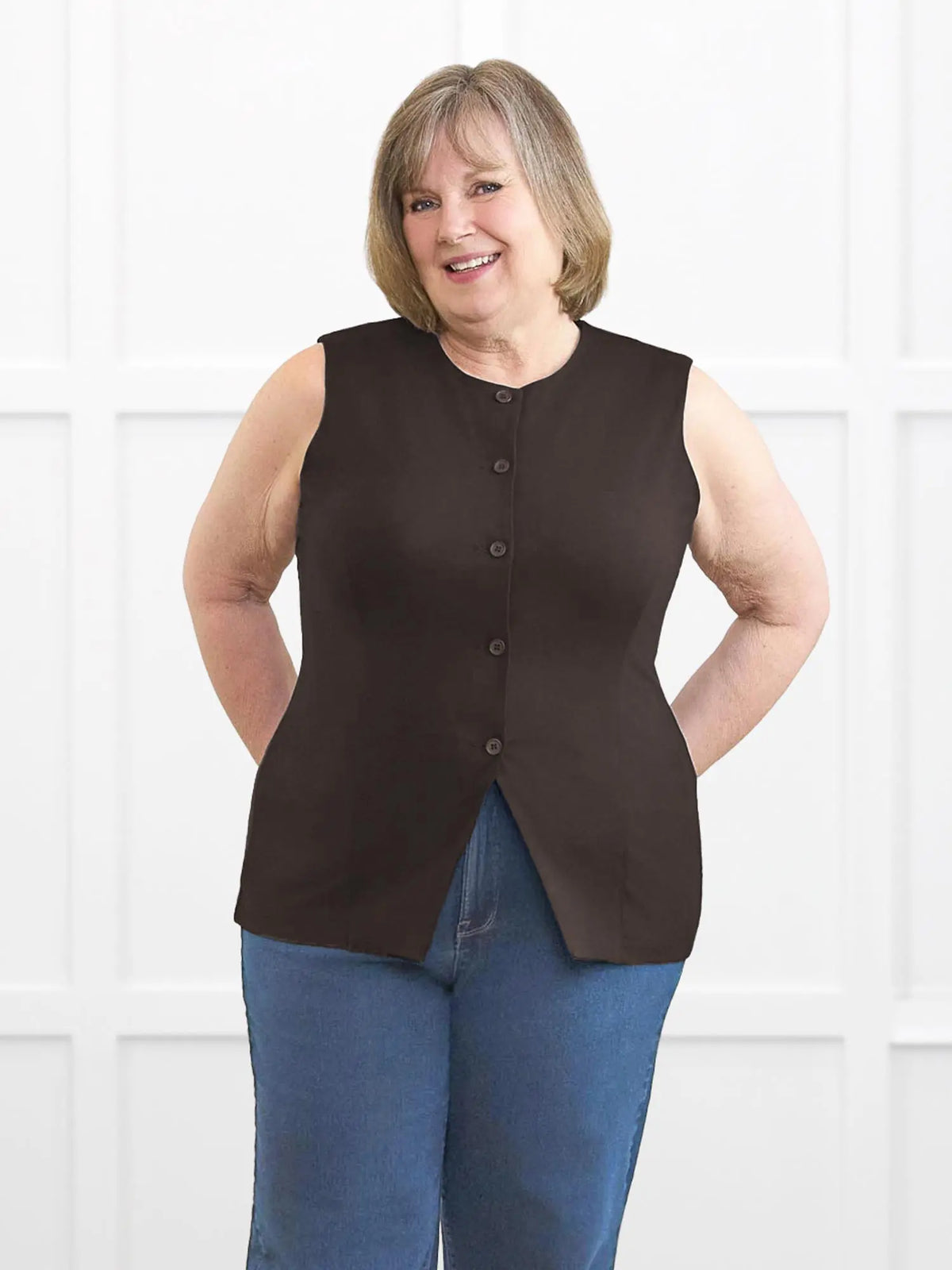 Bibi high neck tailored vest - FINAL SALE