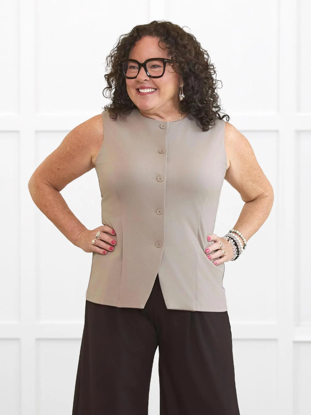 Bibi high neck tailored vest - FINAL SALE