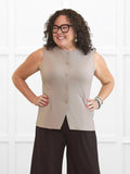 Bibi high neck tailored vest - FINAL SALE | PETITE
