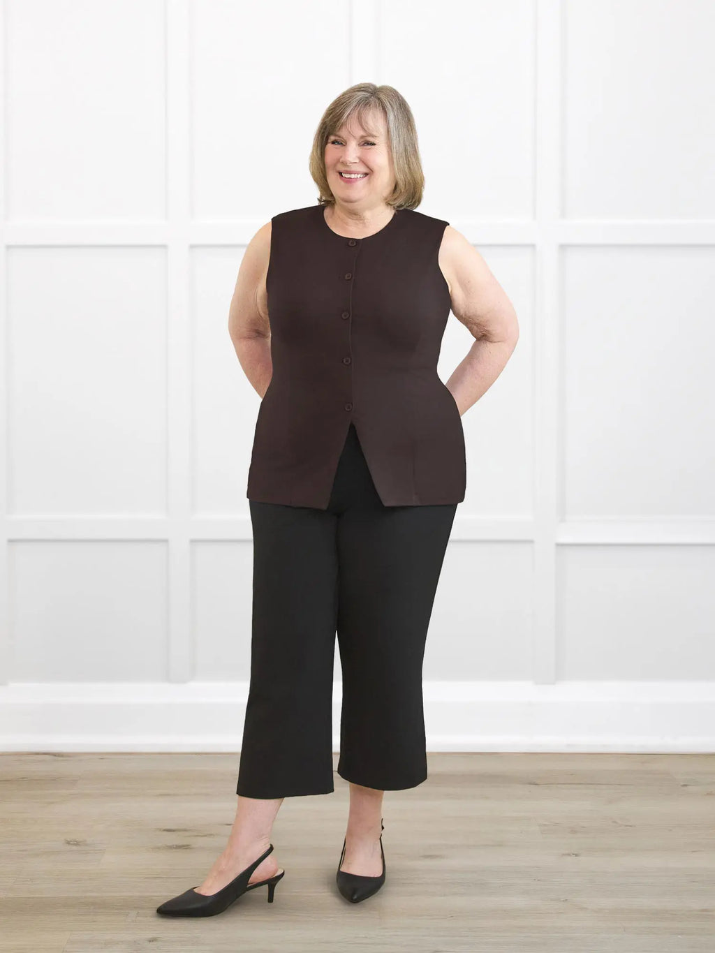 Bibi high neck tailored vest - FINAL SALE