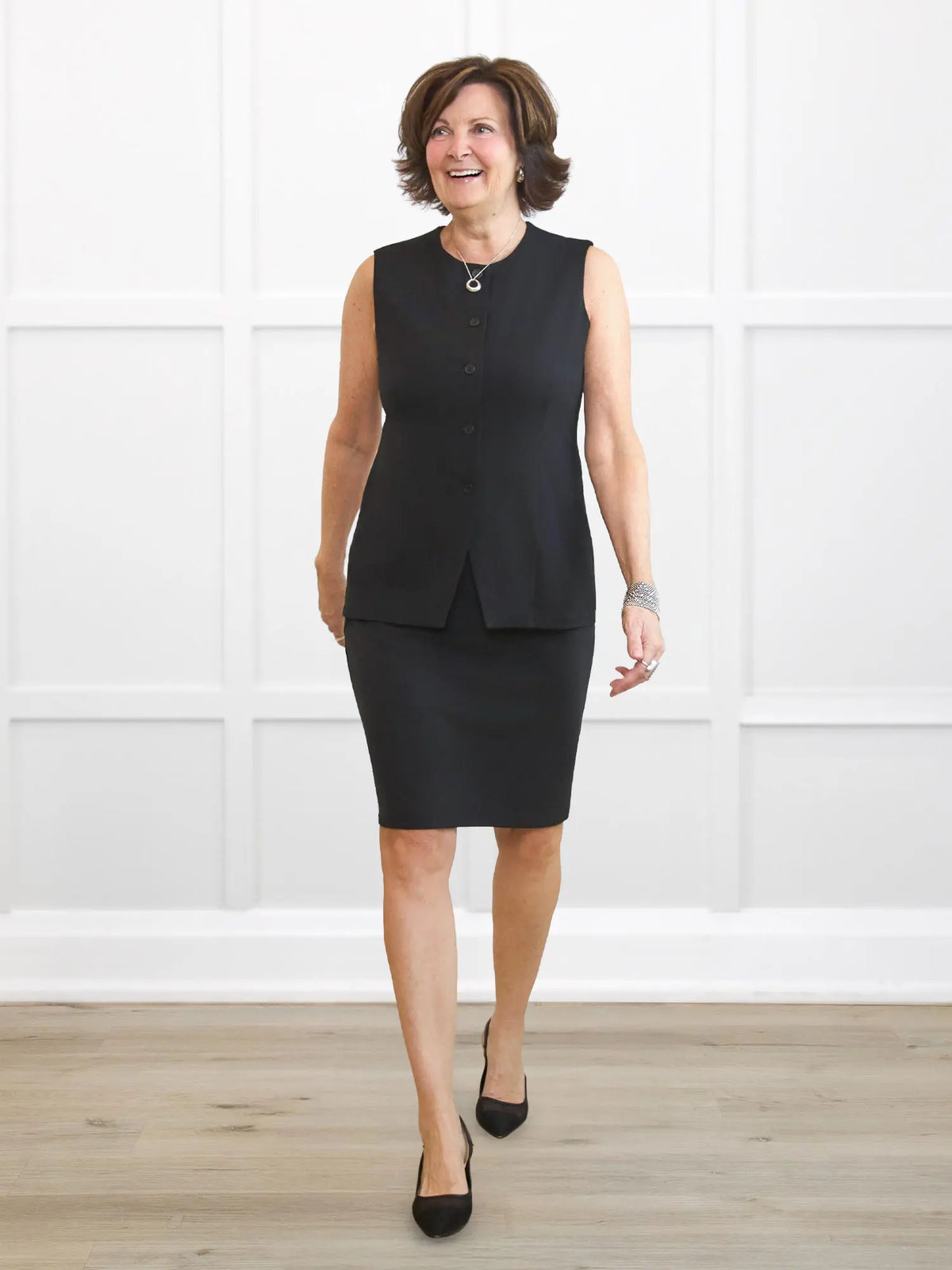 Bibi high neck tailored vest - FINAL SALE | PETITE