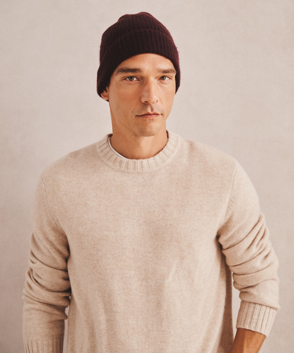 Signature Cashmere Ribbed Beanie