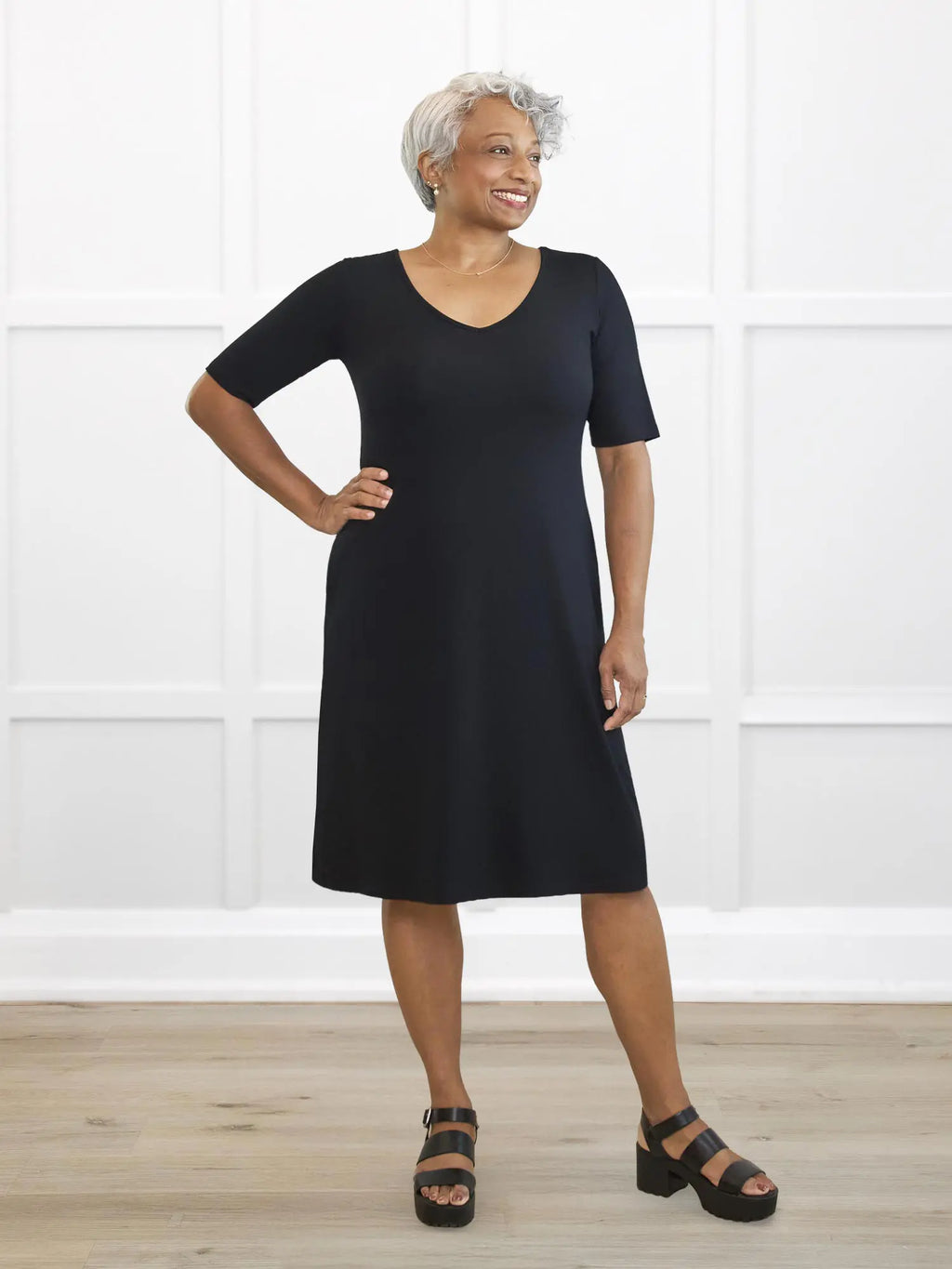 Charlotte half sleeve pocket dress