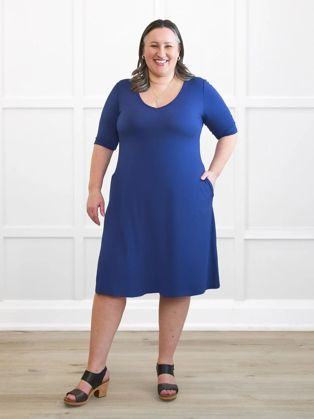 Charlotte half sleeve pocket dress