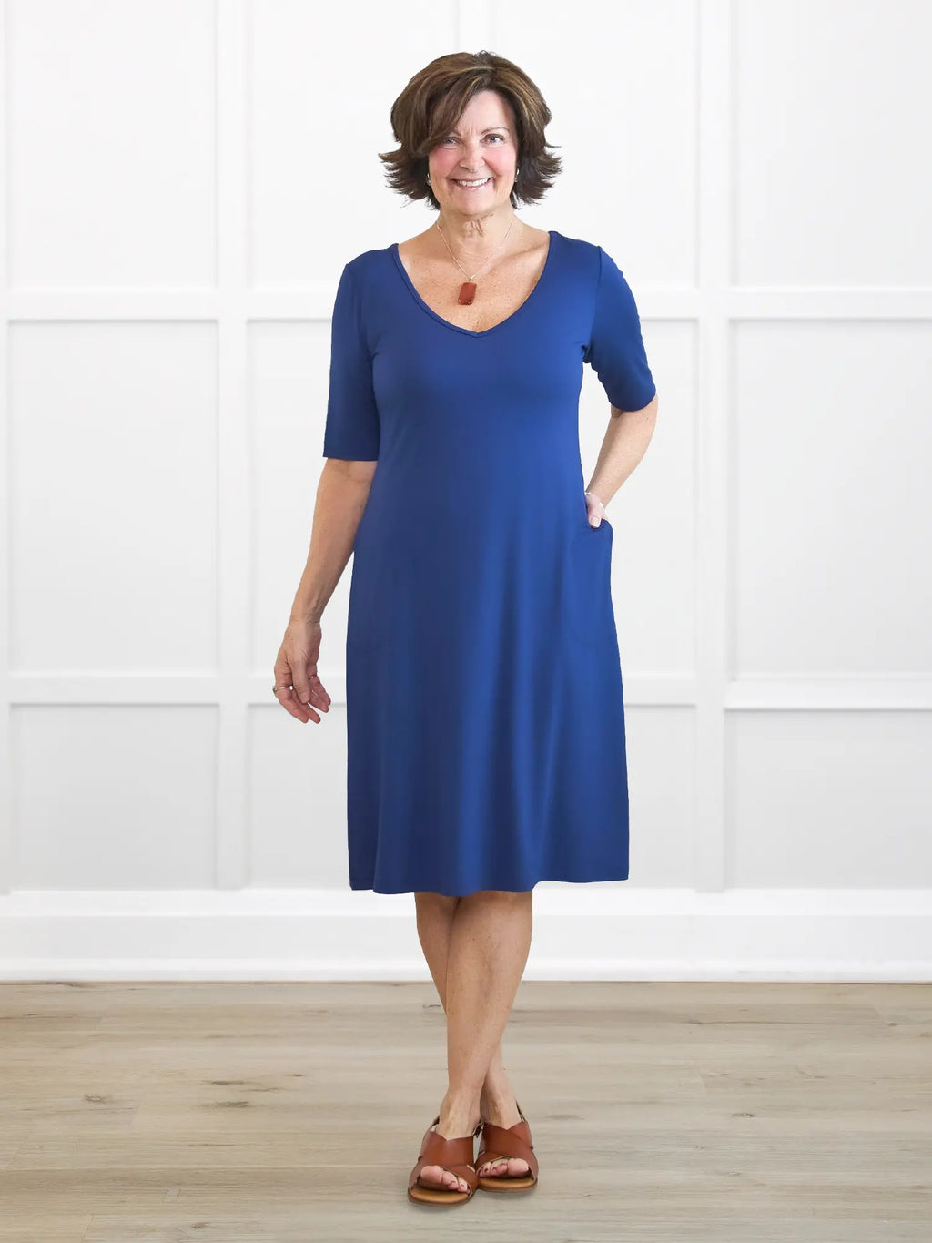 Charlotte half sleeve pocket dress