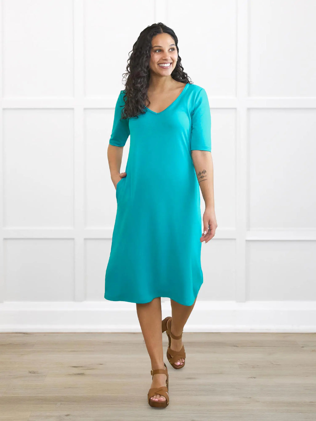 Charlotte half sleeve pocket dress