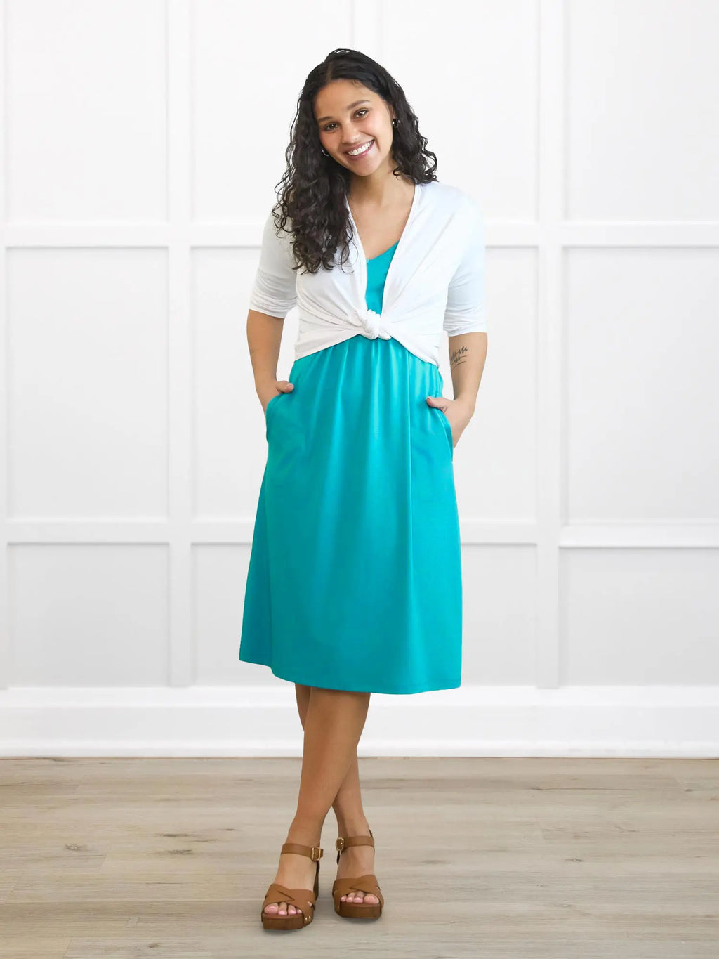 Charlotte half sleeve pocket dress