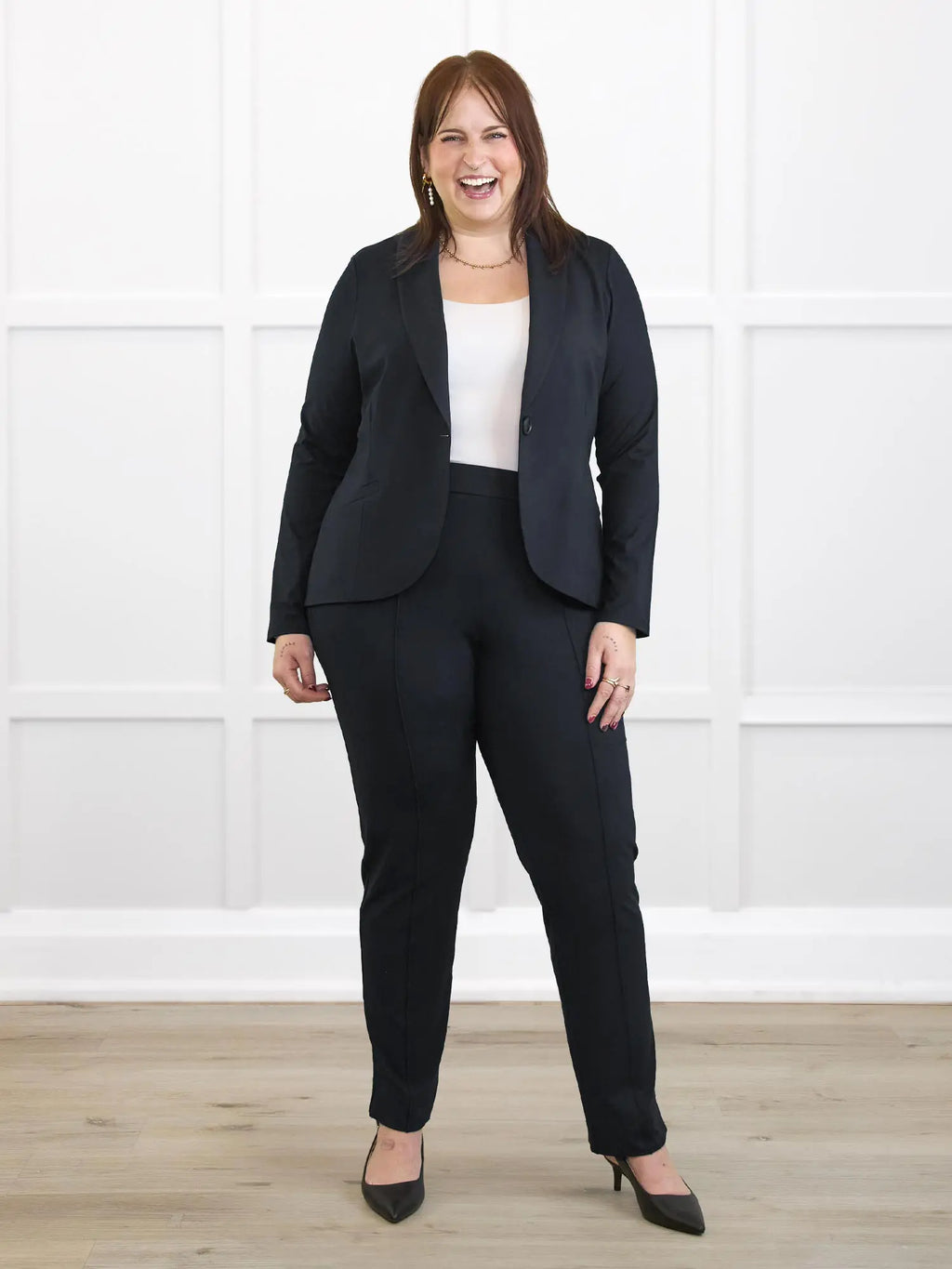 Christal pull-on pintuck ankle pant - FINAL SALE | PLUS