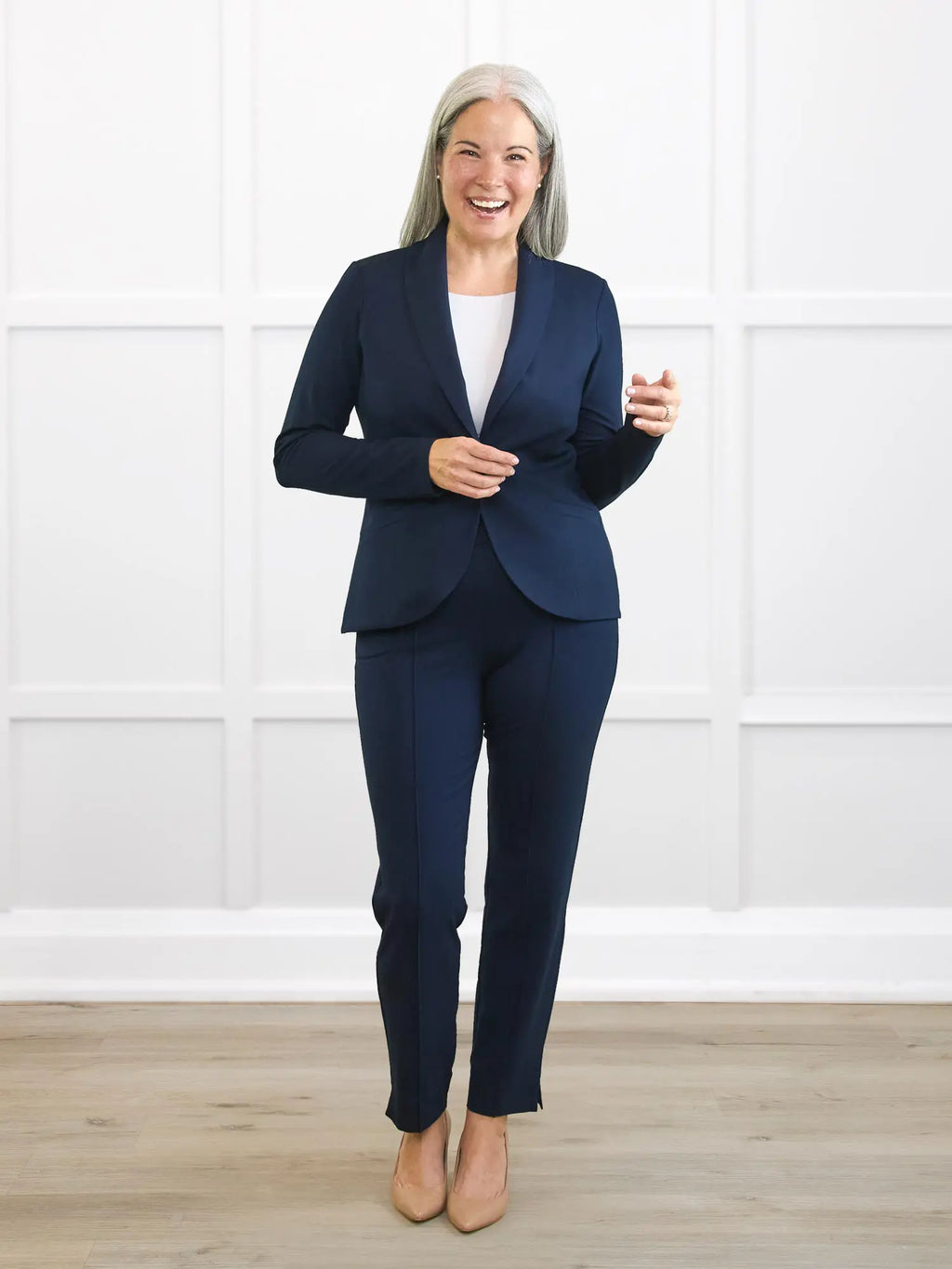 Christal pull-on pintuck ankle pant