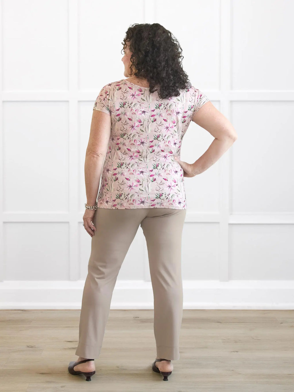 Christal pull-on pintuck ankle pant