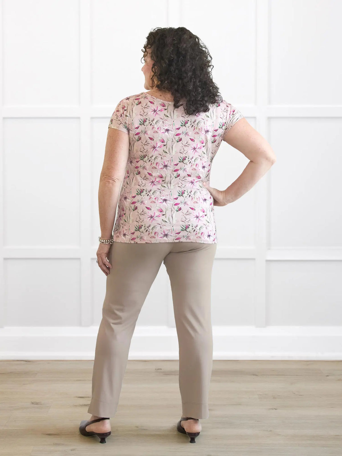 Christal pull-on pintuck ankle pant