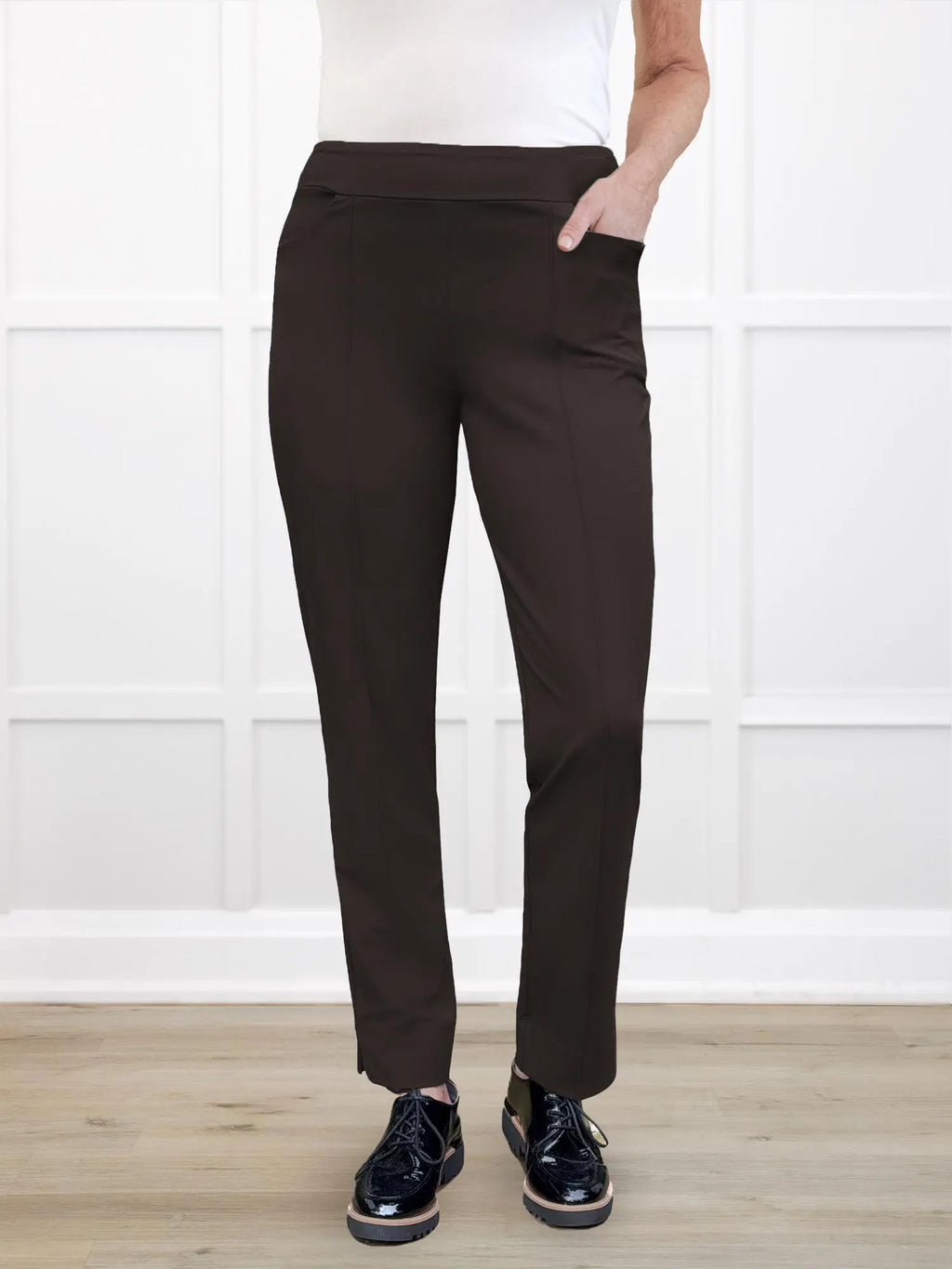 Christal pull-on pintuck ankle pant - FINAL SALE | PLUS