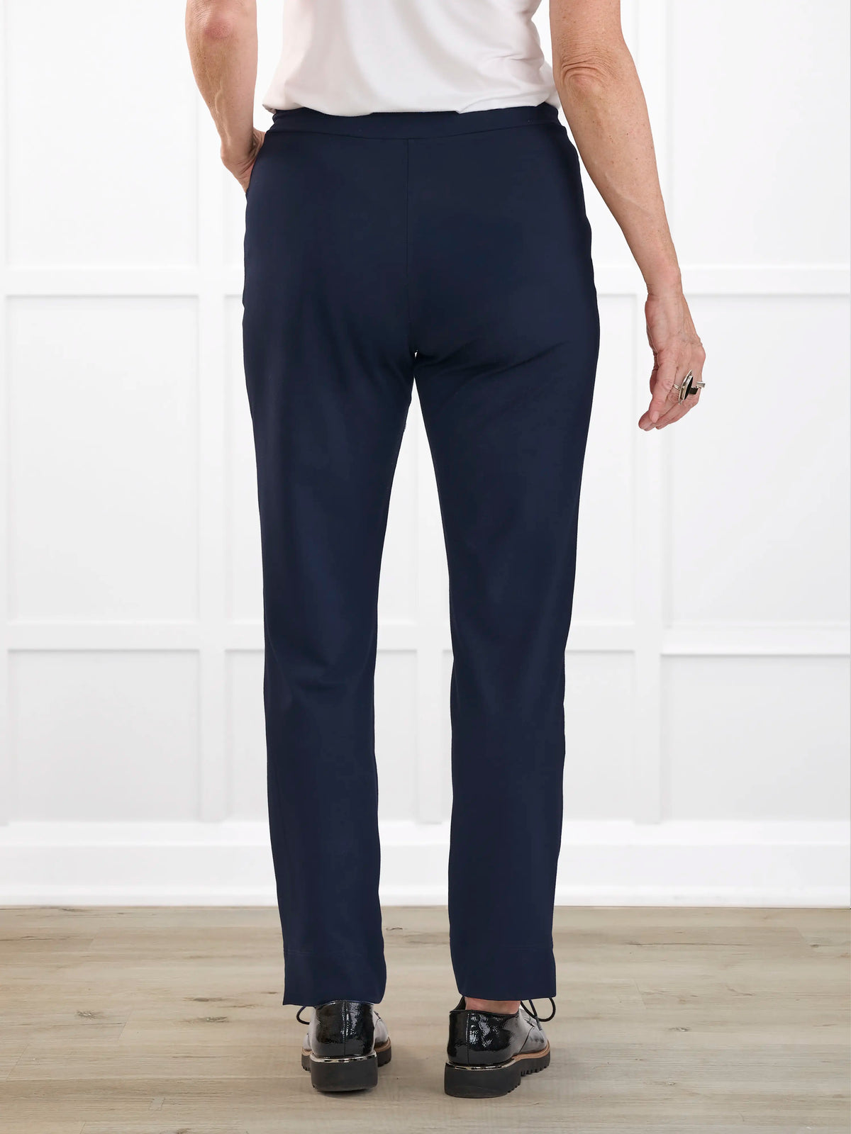 Christal pull-on pintuck ankle pant