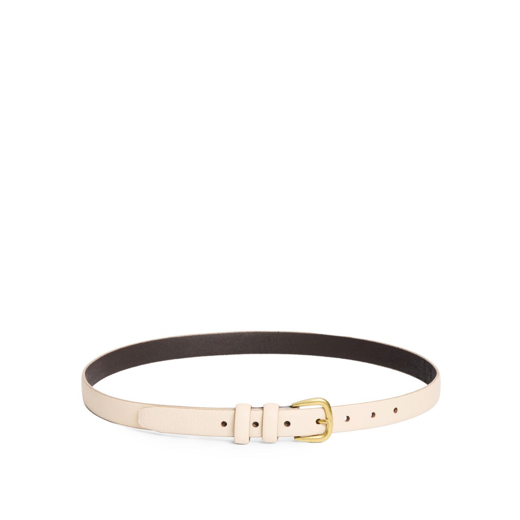 Women's Slim Double Loop Leather Belt